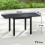 Outsunny Mesa Jardín Extensible Negro 160 x 80 x 75 cm 6
