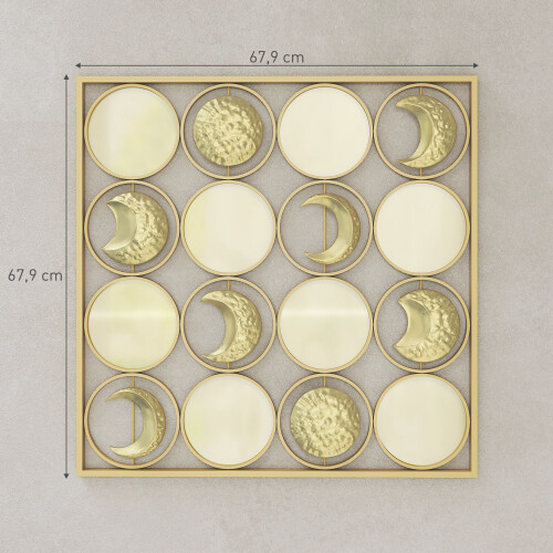 Homcom Decoración para Pared Amarillo 67.9 x 3.2 x 67.9 cm 2