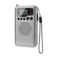 Radios Portable Radio AM FM Battery Operated Pocket Radio Speaker Stereo LCD Display Headphone Jack Clock