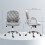 Vinsetto Silla de Escritorio Gris 59.5 x 60.5 x 105 cm 3