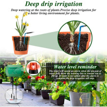 Solar Intelligent Irrigation Kit 6V 2W Irrigation for Potted Plants DIY Timed Watering Device with 1800mAh Battery