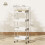 Homcom Carrito Auxiliar Blanco 45 x 29.5 x 117.5 cm 6