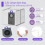 Replacement Accessories Kit Compatible for  Flow 2 Main Side Brush Hepa Filter Roller Mop 16pcs 7