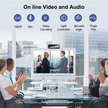 Webcam with Dual Microphone HD1080P 60fps FHD Computer Web Camera USB for PC Laptop Plug and Computer Camera