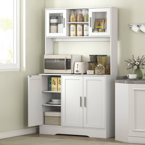Homcom Alacena de Cocina Blanco 108 x 35 x 180 cm 1
