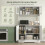 Homcom Alacena de Cocina Blanco 108 x 35 x 180 cm 4