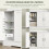 Homcom Alacena de Cocina Blanco 108 x 35 x 180 cm 5
