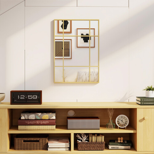 Homcom Espejo de Pared Amarillo 50 x 2 x 70 cm 1