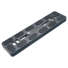 PU-150 Placa Universal de Liberación Rápida QR Alargada de 150 mm para Teleobjetivo, Compatible con Cabezales de Trípode y Cámaras DSLR.