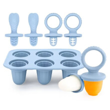 6 Cavity New Baby Teething Ice Cream Stick Mold Perfect for Freezing Milk Homemade Summer Kitchen DIY Ice A