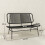 Outsunny Banco de Ratán Negro 117 x 67 x 80 cm 7