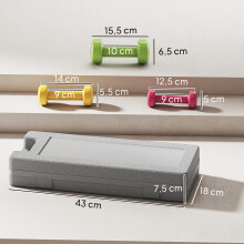 Juego de Mancuerna Multicolor 43 x 18 x 7.5 cm