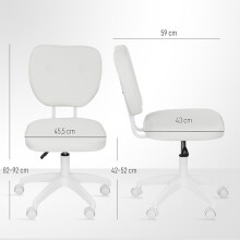 Silla de Oficina Blanco 46 x 59 x 92 cm