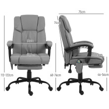 Silla de Oficina Gris 66 x 75 x 122 cm
