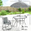 Outsunny Conjunto de Jardín Gris 119 x 68 x 70 cm 6