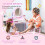 ZONEKIZ Tocador Infantil Rosa 65.5 x 46 x 93 cm 1