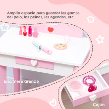 Tocador Infantil Rosa 50 x 36.5 x 89.5 cm
