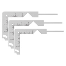 3 PCS Book Cover Guide, 5-in-1 Stainless Steel Metal Bookbinding Tool Scrapbook Album Making Tool Ruler
