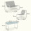 Outsunny Muebles de Jardín Gris 112 x 73 x 74 cm 6