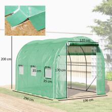Invernadero de Túnel Verde 296 x 196 x 200 cm