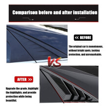 Carbon Fibre ABS Rear Window Louver Shutter Cover Trim for 2021 2022 Air Vent Scoop Shade Accessories