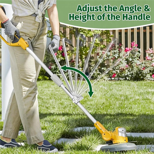 Ergonomic Weed Eater Handle, String Trimmer Grip with Adjustable Shoulder Harness Universal Back Saver Handle Extension 1