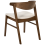 Beliani Set of 2 Dining Chairs LILLY Fabric Brown/ Off-White 6