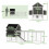 PawHut Gallinero Gris 347 x 160 x 150 cm 6