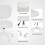 Vinsetto Silla de Oficina Blanco 46 x 59 x 92 cm 5