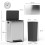 Homcom Papelera Cocina Gris 47.7 x 37.5 x 66.8 cm 6
