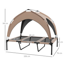 Cama Perros Elevada Marrón 106 x 76 x 94 cm