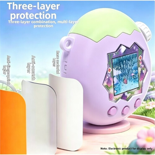 For  Paradise Case, Clear Glitter Protective Cover for  Paradise Electronic Pet Game Machine White 2