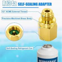 Refrigerator Freon Recharge Kit, AC Recharge Kit with BPV31 Piercing Valve for Home Refrigerators, AC Refrigerant System