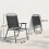 Outsunny Sillas Plegable Negro 65 x 60 x 94 cm 6