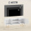 Homcom Mueble de TV Blanco 120 x 34 x 50 cm 3