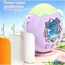 For Paradise Case, Clear Glitter Protective Cover for Paradise Electronic Pet Game Machine Yellow
