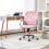 Vinsetto Silla de Escritorio Rosa 59.5 x 60.5 x 103 cm 6