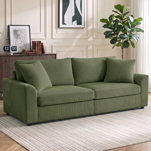 Homcom Sofá 3 Plaza Verde 212 x 80 x 88 cm 1