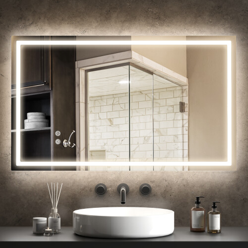Homcom Espejo de Baño Transparente 100 x 3 x 60 cm 1