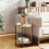 Homcom Mesa Auxiliar Marrón 43.5 x 43.5 x 51 cm 2
