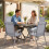 Outsunny Sillas Plegable Gris 62 x 58 x 97 cm 5