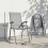 Outsunny Sillas Plegable Gris 62 x 58 x 97 cm 6