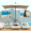 Outsunny Parasol Excéntrico Verde 247 x 247 x 256 cm 4