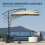 Outsunny Parasol Excéntrico Verde 247 x 247 x 256 cm 6