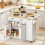 Homcom Isla de Cocina Blanco 112 x 74 x 94.5 cm 3