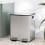 Homcom Cubo de Basura Gris 41.7 x 36.6 x 56.7 cm 5