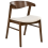 Beliani Set of 2 Dining Chairs LILLY Fabric Brown/ Off-White 4