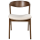 Beliani Set of 2 Dining Chairs LILLY Fabric Brown/ Off-White 5