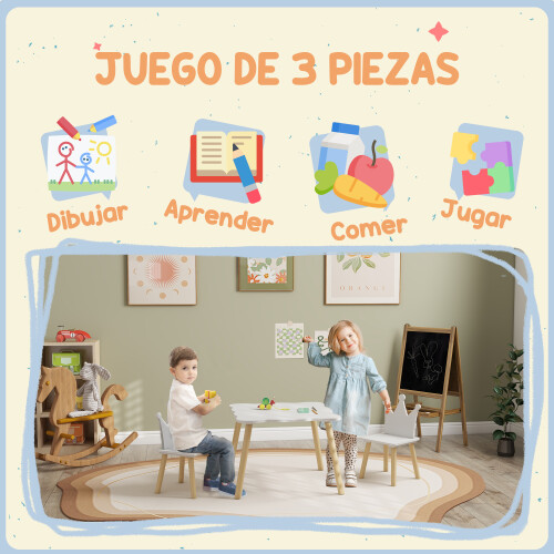 Muebles Infantile Blanco 60 x 60 x 44 cm