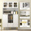 Homcom Alacena de Cocina Blanco 100 x 40 x 180 cm 6